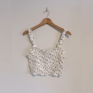 Icone floral cropped top